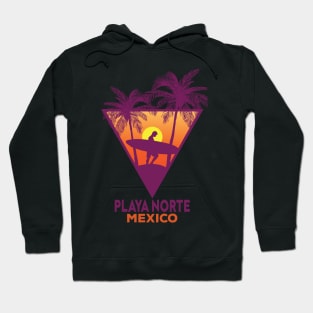 Retro Playa Norte Mexico Hoodie